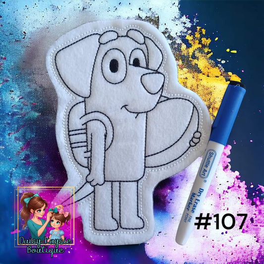 Sports Dog Coloring Doll