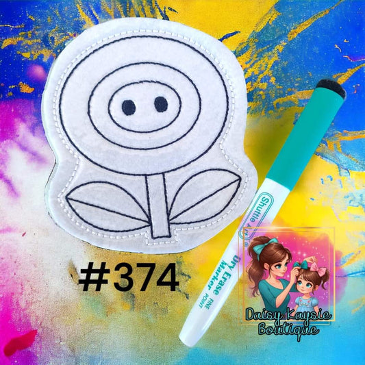 Plumber Brothers Fireball Flower Video Game Dry Erase Coloring Activity