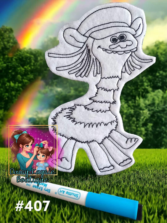 Hippy Creature That Poops Cupcakes Dry Erase Coloring Activity