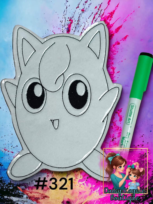 Puff Pocket Monster Card Game Dry Erase Coloring Doll Activity