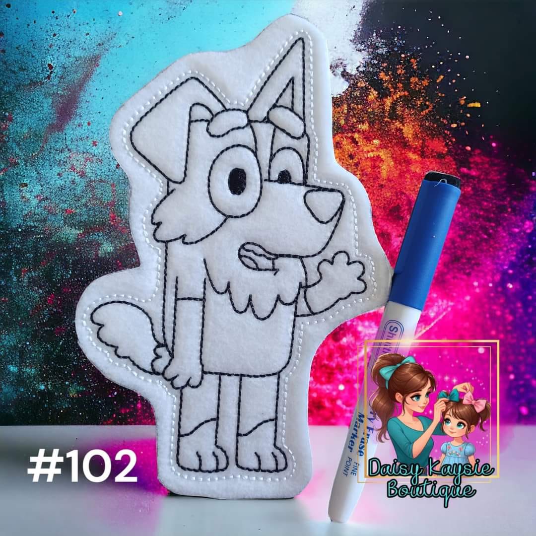 Dog Waving Coloring Doll