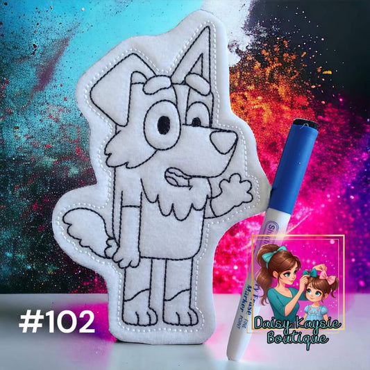 Dog Waving Coloring Doll