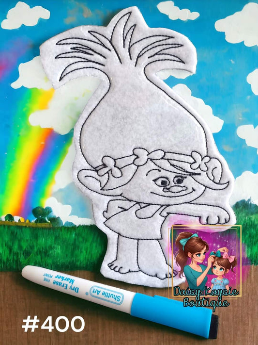 Princess Poppy Creature People Dry Erase Coloring Activity