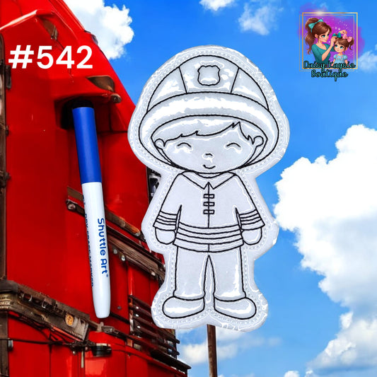 Fireman Coloring Doll
