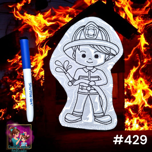 Fireman Dad Coloring Doll