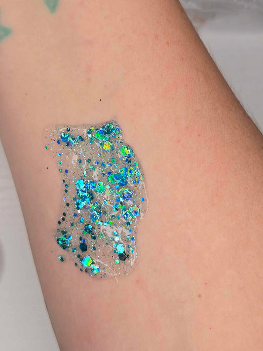 Teal Glitter Hair Gel