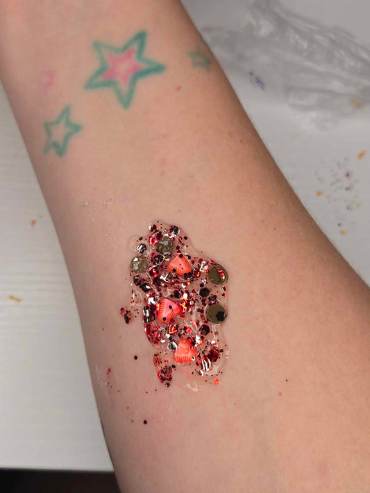 Chocolate Strawberry Glitter Hair Gel