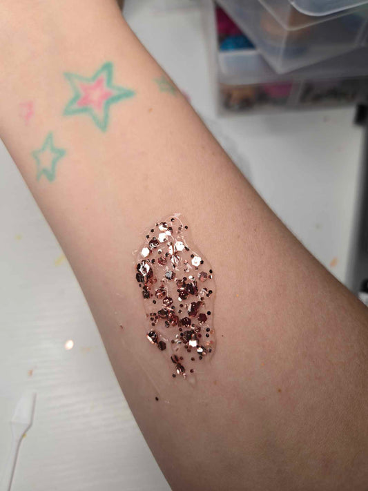 Rose Gold Glitter Hair Gel