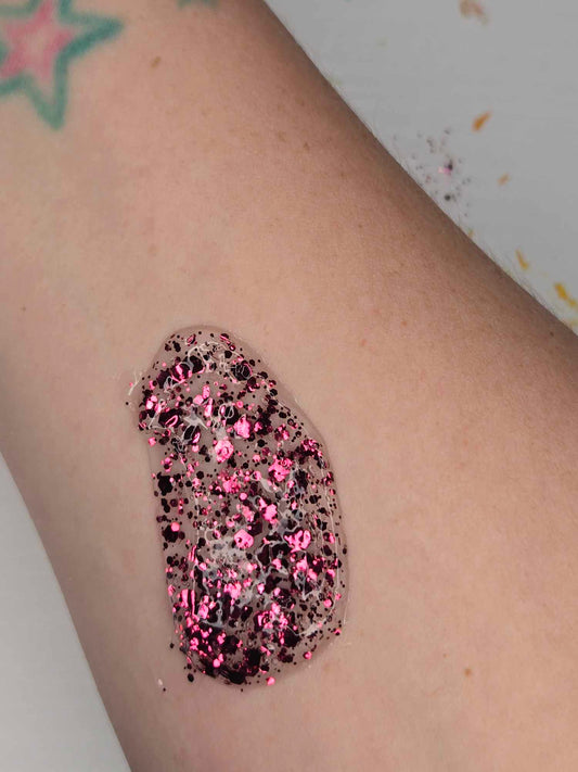 Deep Red Glitter Hair Gel