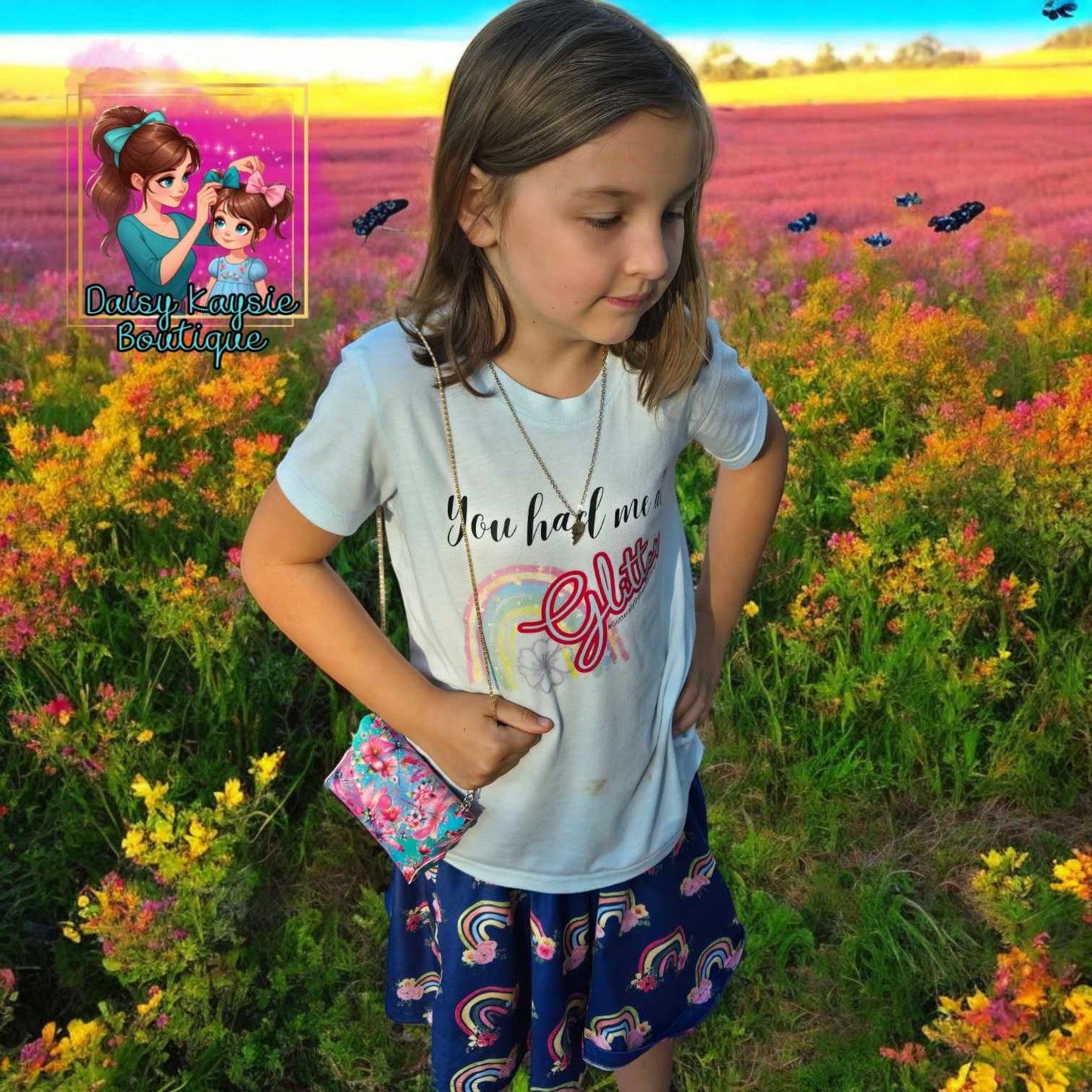 Pink Dragonfly Flowers Purse