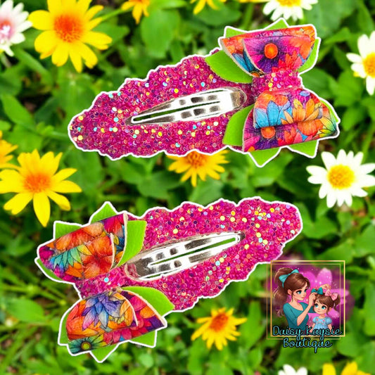 Floral Snap Clip