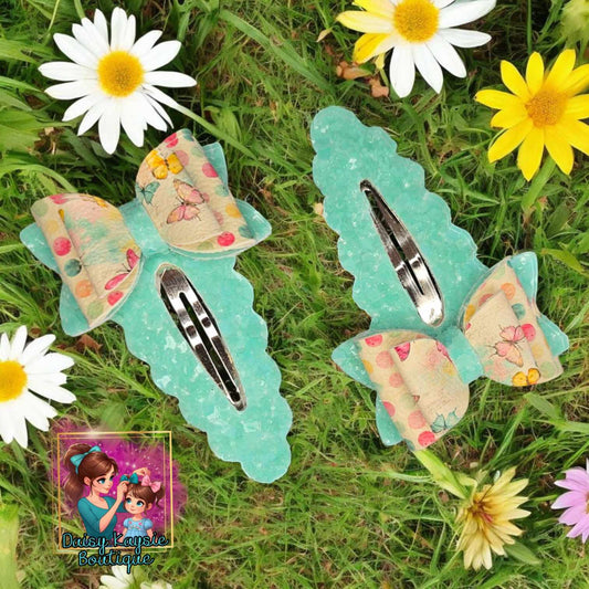 Spring Butterfly Snap Clip