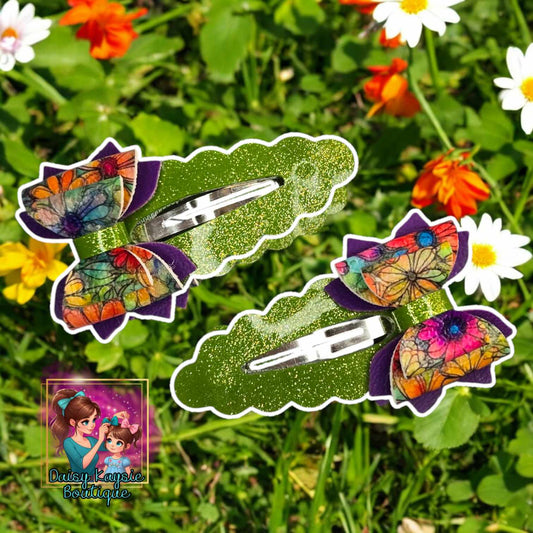 Floral Snap Clip