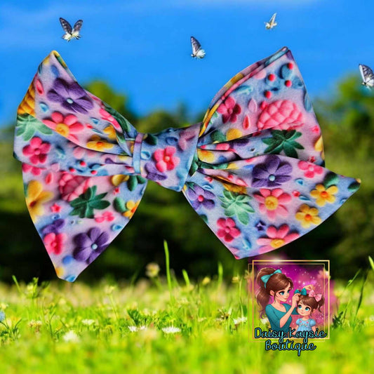 Floral Pineapple Baby Saylor Hair Bow
