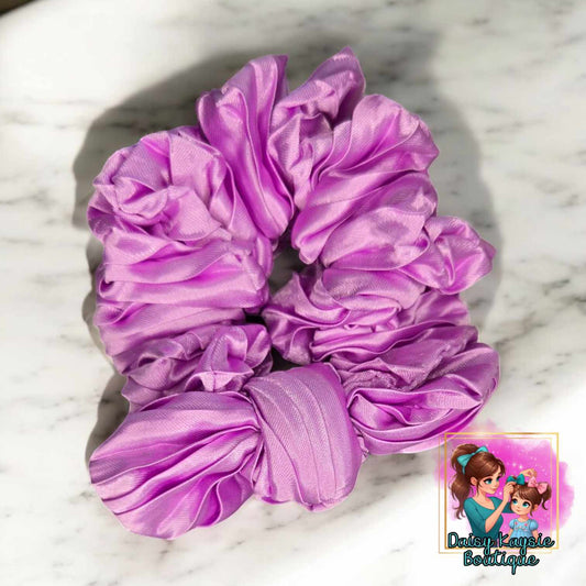 Silk Purple Textured Scrunchie