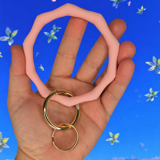 Silicone Key Ring Light Pink