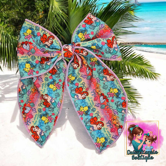 Girl Mermaid LG Saylor Hair Bow