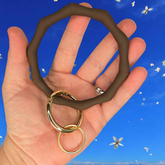 Silicone Key Ring Brown