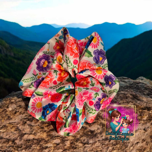 Silk Spring Floral Scrunchie