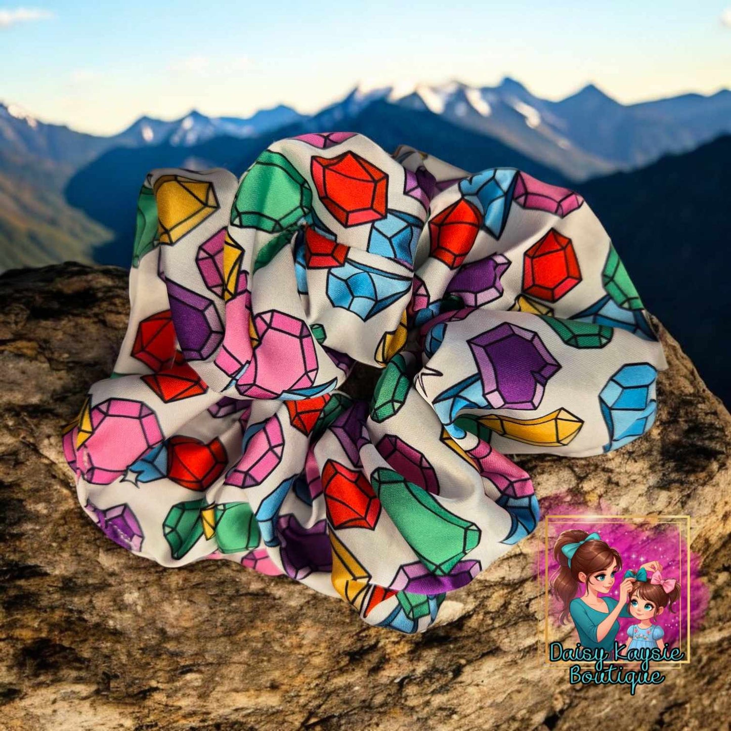 Silk Jewels Scrunchie