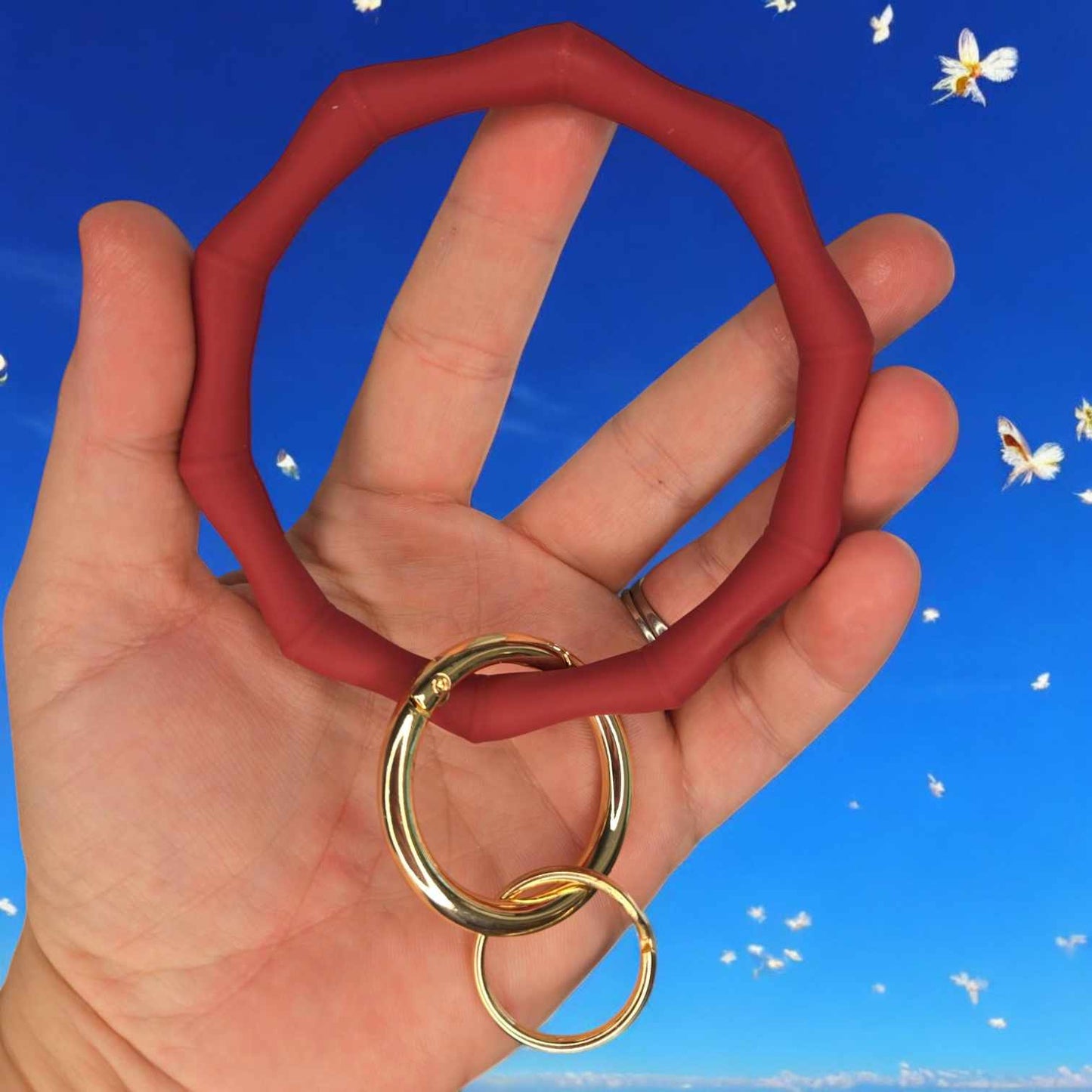 Silicone Key Ring Wine