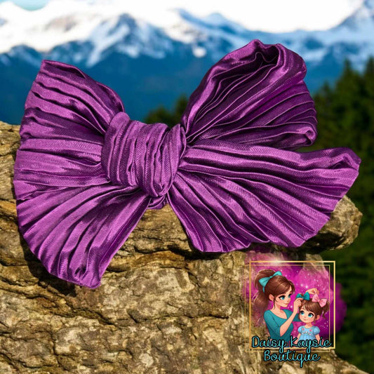 Textured Purple Baby Saylor Hair Bow