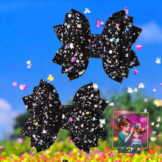 Glitter Black Piggy Set