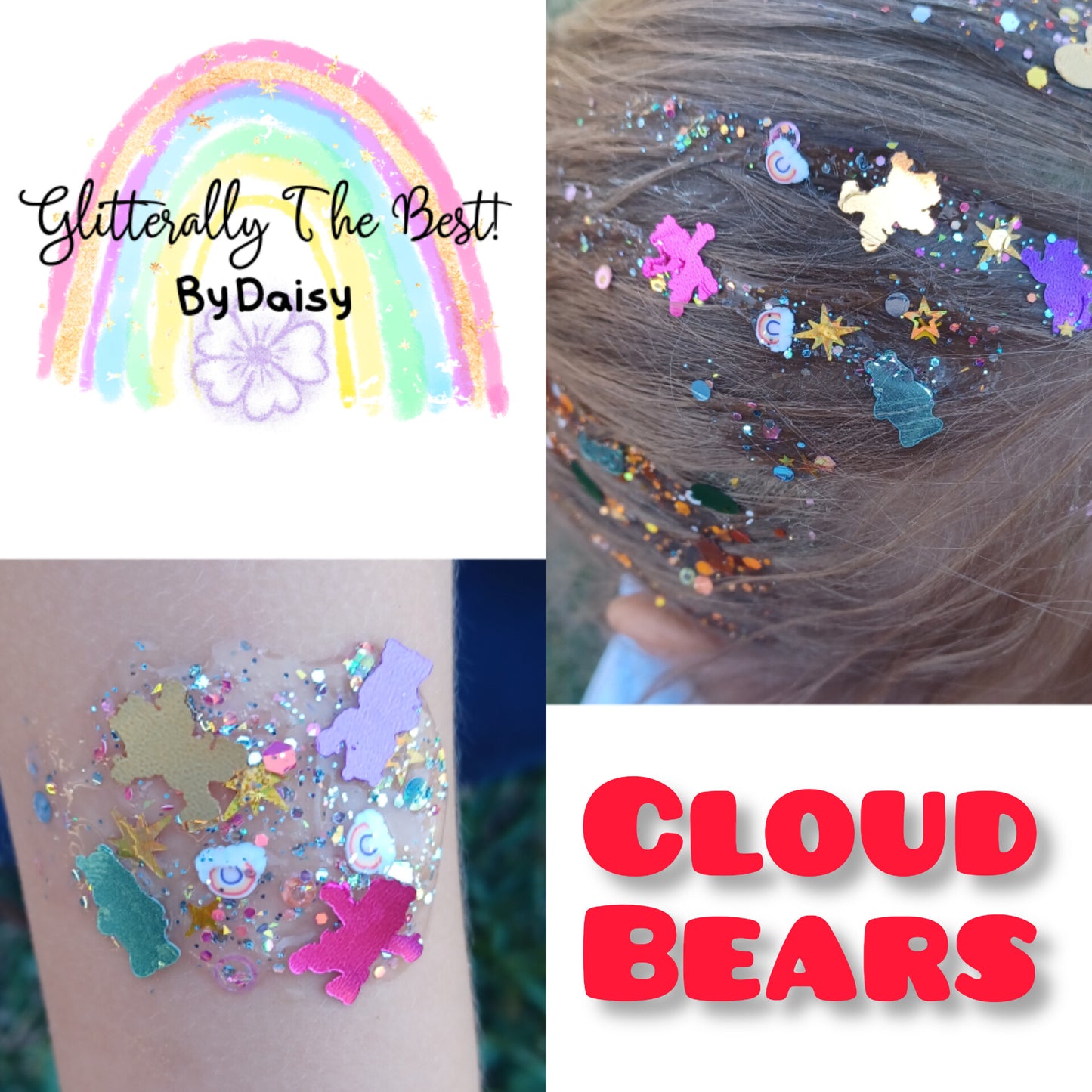 Cloud Bears Glitter Hair Gel
