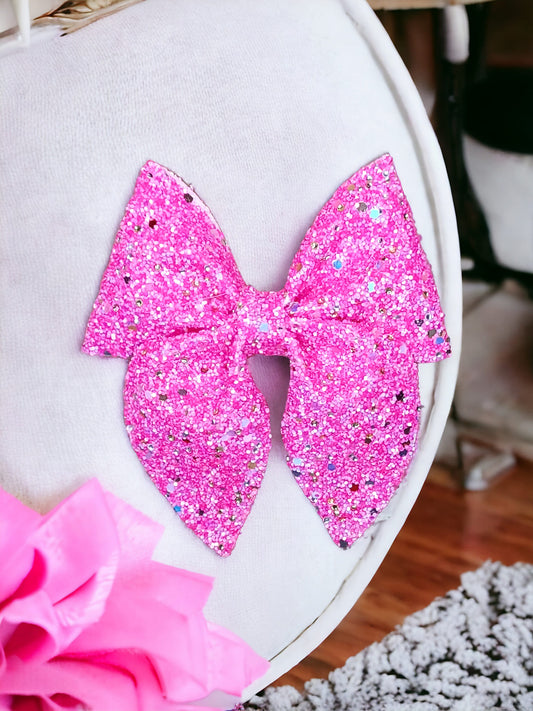 Hot Pink Glitter Emlee Bow