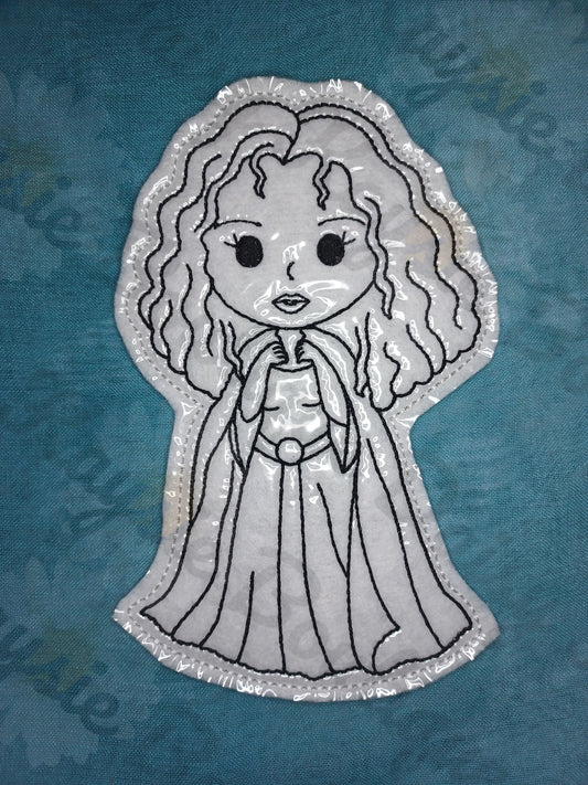 Long Haired Princess Evil Mom Witch Dry Erase Coloring Doll