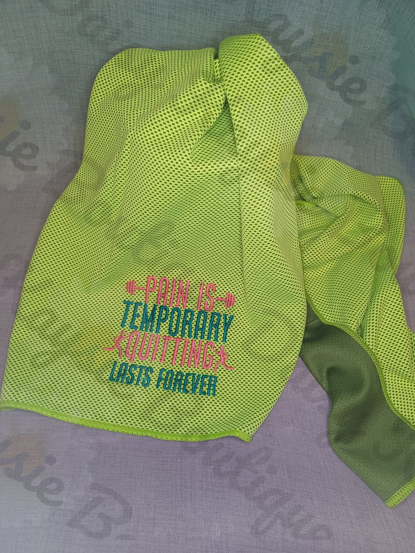 Pain Is Temporary Motivational Quote Workout Cooling Towel