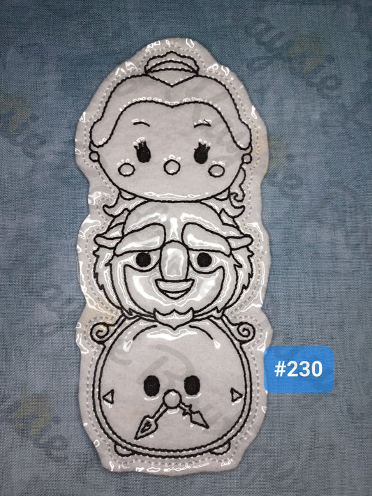 Pretty Princess Beast Clock Stacked Dry Erase Coloring Activity