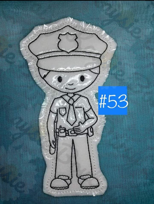 Police Man Coloring Doll