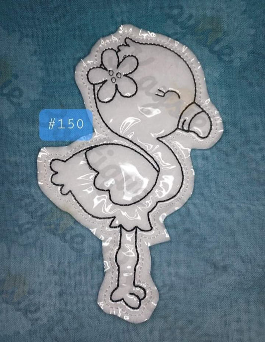 Girl Flamingo Coloring Doll
