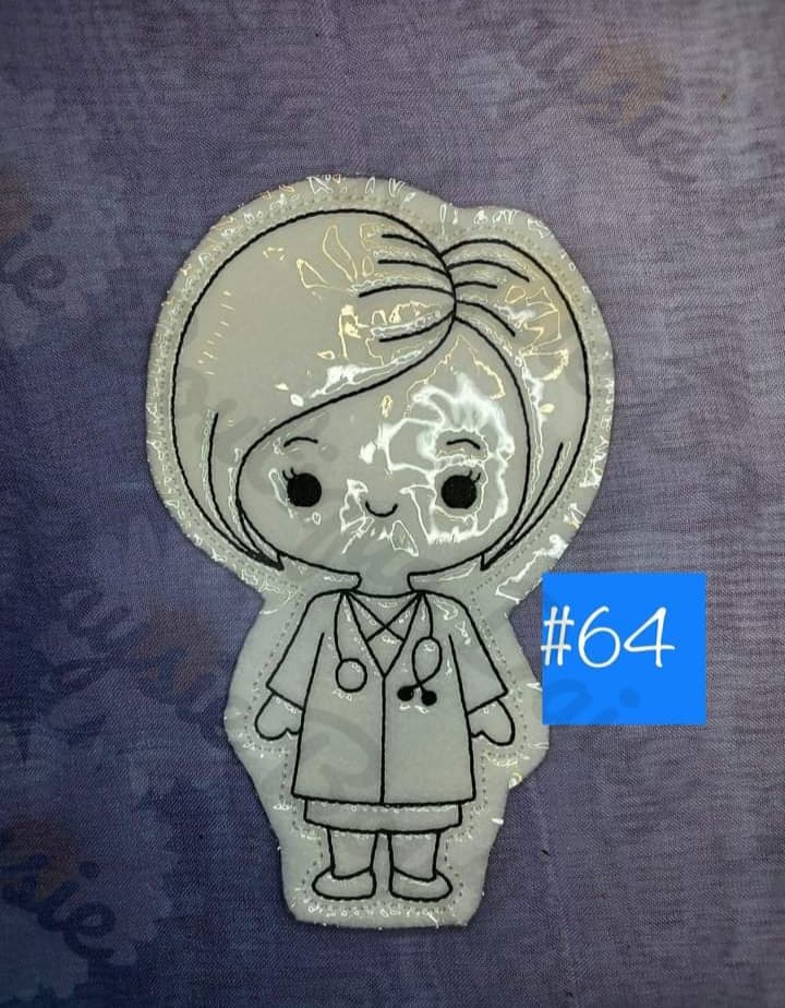 Woman Doctor Coloring Doll