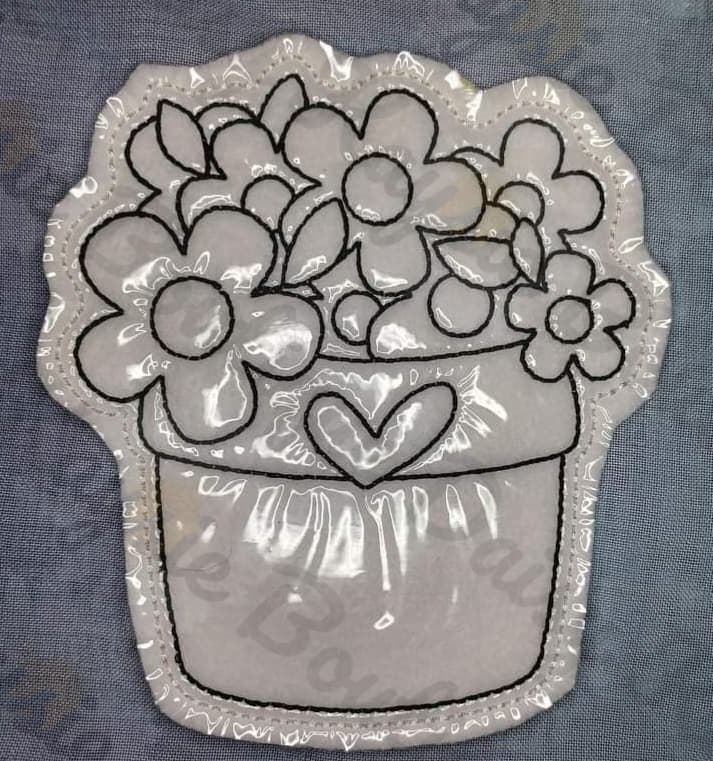 Spring flower Pot Coloring Doll
