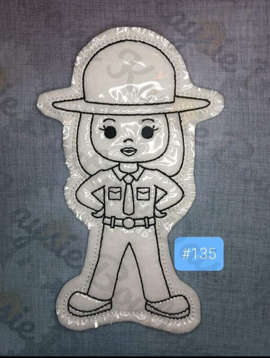 Girl Trooper Coloring Doll