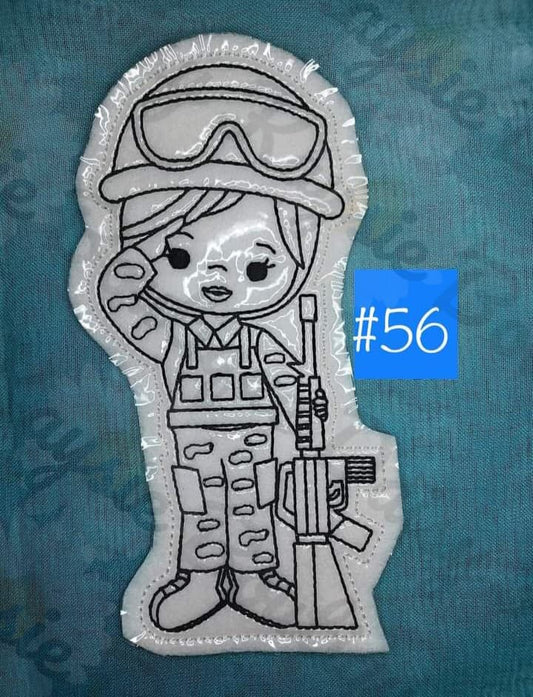 Military Girl 2 Coloring Doll
