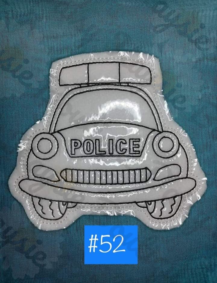 Police Car Coloring Doll
