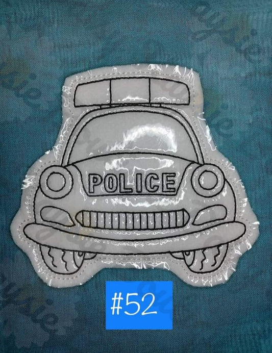 Police Car Coloring Doll