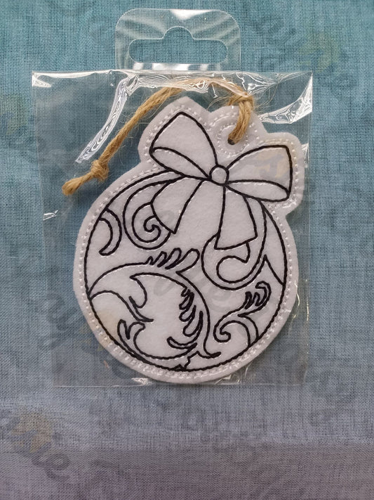 Dry Erase Christmas Ornament Coloring Doll