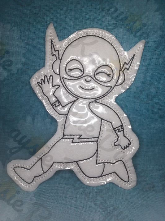 Fast Hero Lighting Bolt Dry Erase Coloring Doll Activity