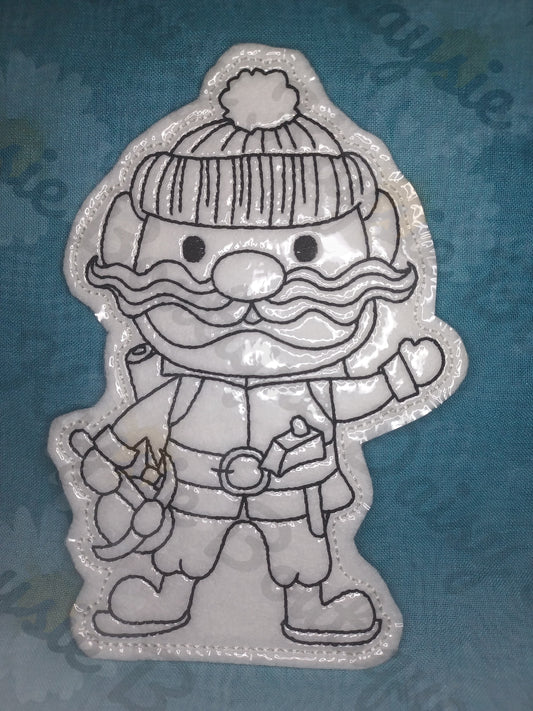 Christmas Guy Dry Erase Coloring Doll Activity