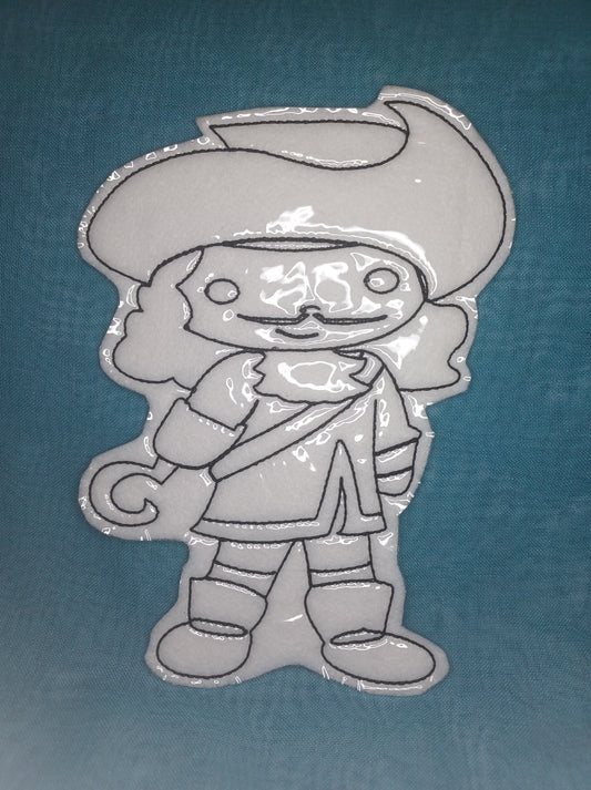 Hook Hand Kids Cartoon Movie Crocodile hunter Captain Dry Erase Coloring Doll Activity
