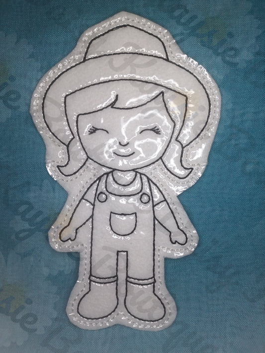 Farm Girl Dry Erase Coloring Doll Activity