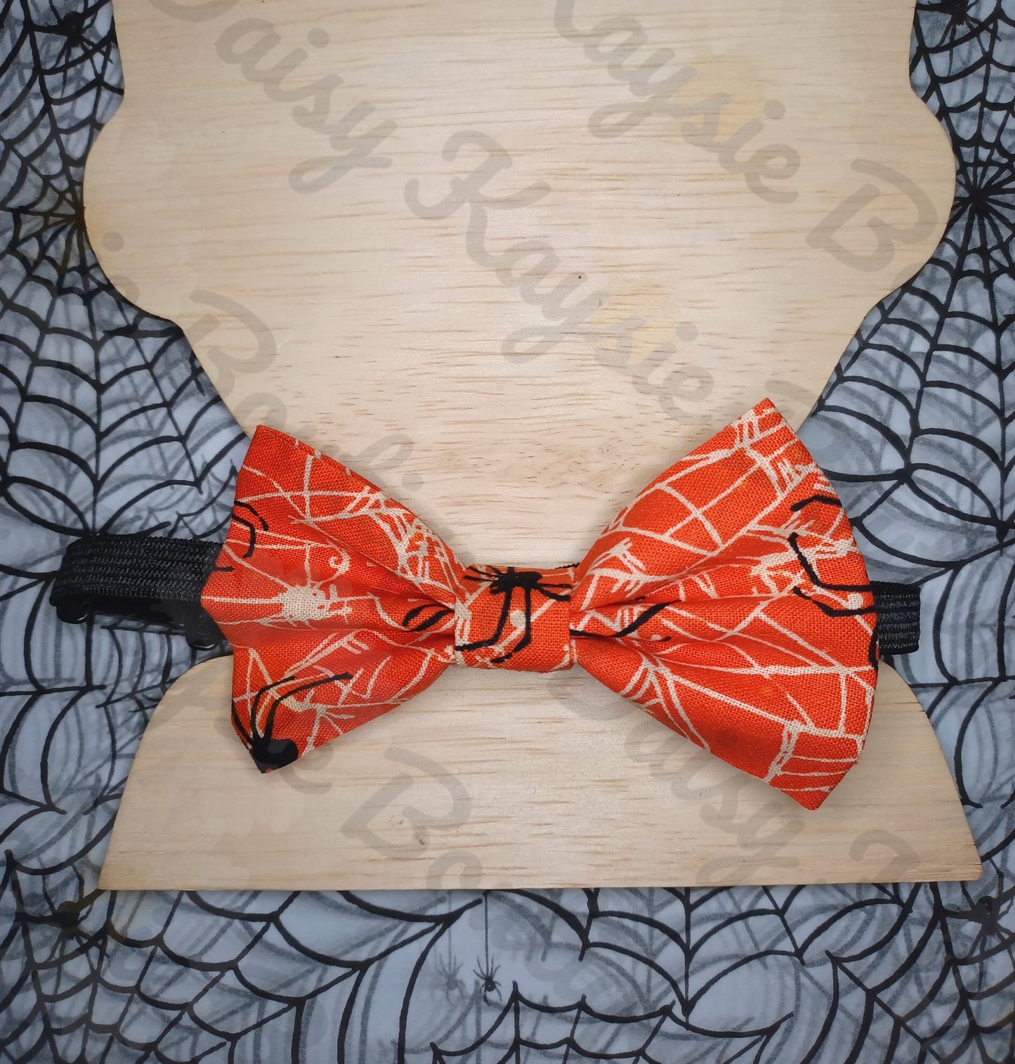 Halloween Matching Bow & Bowtie Spiderweb Black Widow Spider