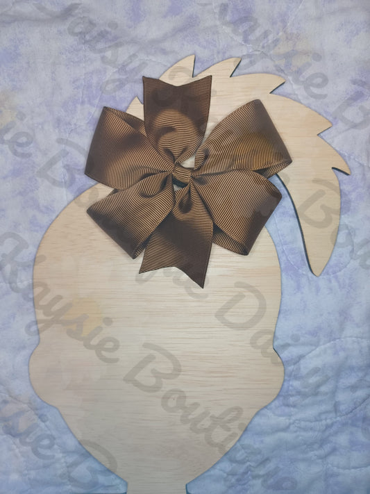 Brown Solid Color Fall Autumn Colors Medium Pinwheel Bow