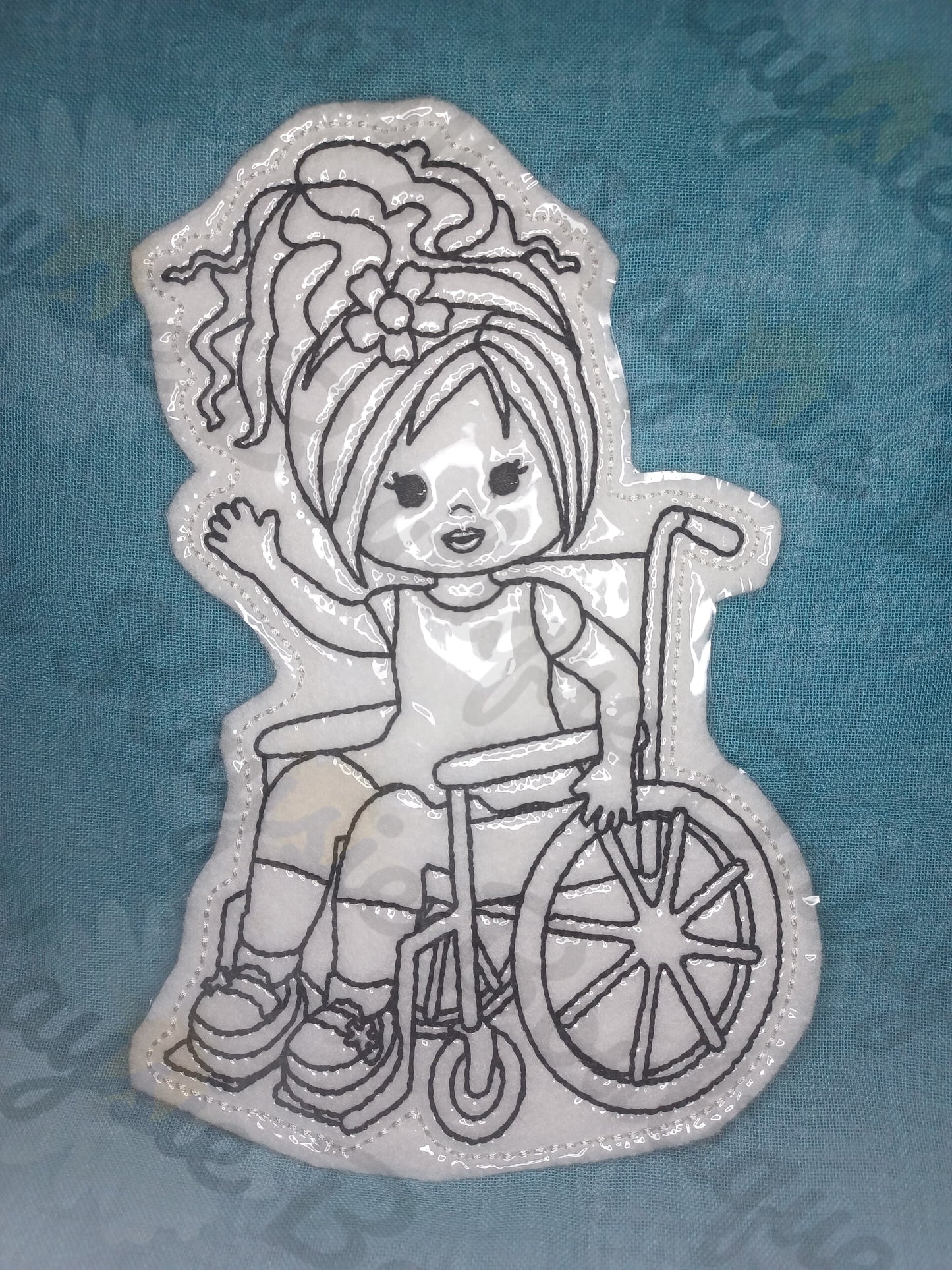 Girl In Wheelchair Dry Erase Coloring Doll Activity