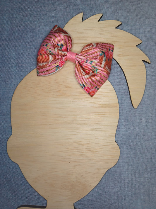 Floral Sports Football Melissa Bow