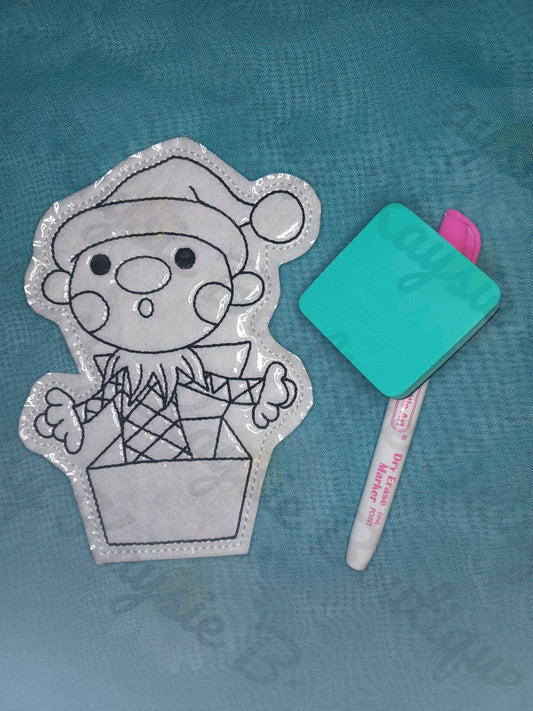 Jack In The Box Christmas Toy Dry Erase Coloring Activity